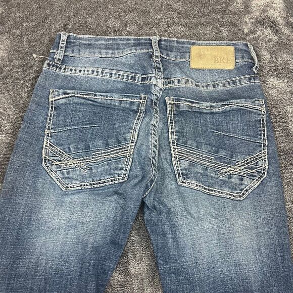 BKE Aiden Jeans Men's 30R Blue Bootleg Stretch Denim - Picture 4 of 6